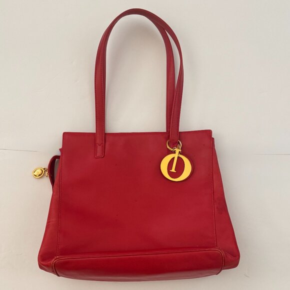 Christian Dior Red Leather Bag - Picture 1 of 7